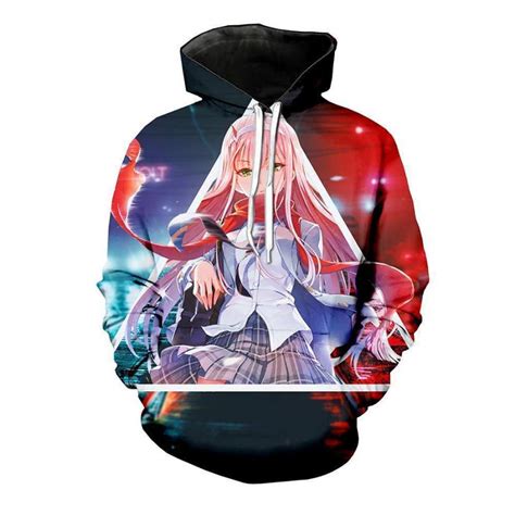 Darling In The Franxx Hoodie Cyberpunk Zero Two Pullover Hoodie Jp Anime Clothing Store