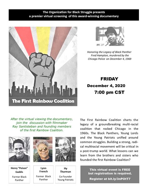 Screening Of The First Rainbow Coalition Organization For Black Struggle