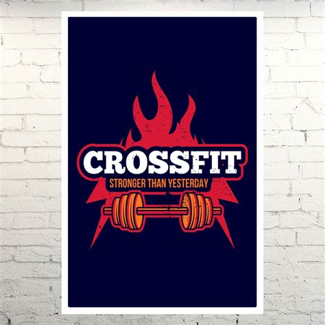 Crossfit Poster Motivational Gym And Fitness Posters Designed To