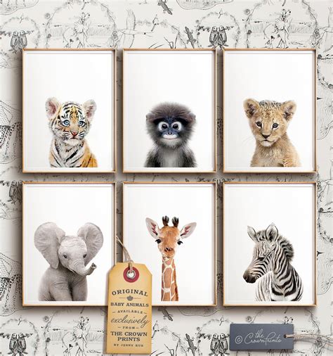 Safari Nursery Decor Printable Art Safari Animal Prints Etsy España