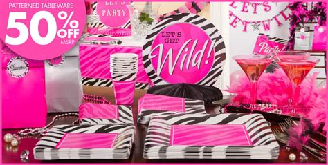 Zebra Print Party Supplies Pink And Black Zebra Print Party City