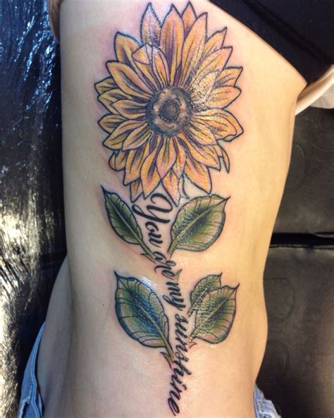 Sunflower Tattoo You Are My Sunshine Finger Tattoos Side Tattoos