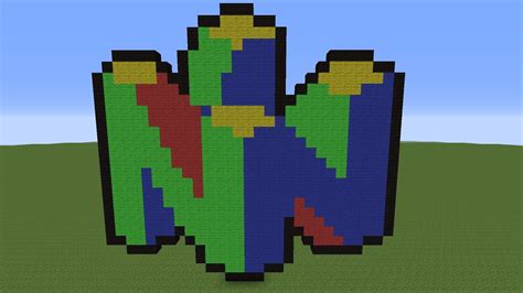 Pixelart Minecraft Logo Nintendo 64 Youtube