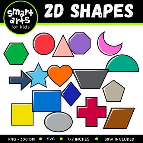 2d Shapes Clip Art Educational Clip Arts Clip Art Digital Graphics