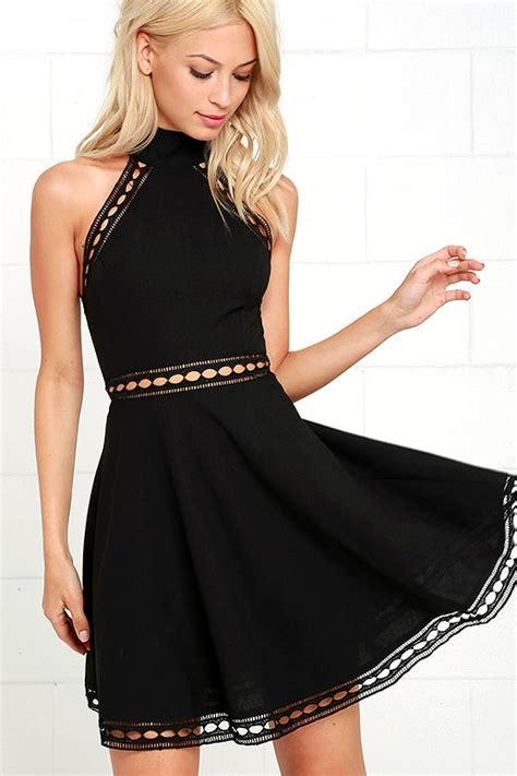 Lace Dress LBD Black Dress Skater Dress 61 00 Lulus