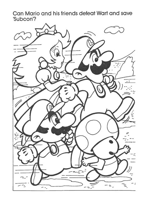 Printable mario bros coloring pages. the Captain N Network
