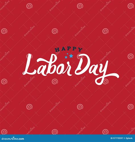 Happy Labor Day Typography Vector Stock Vector Illustration Of