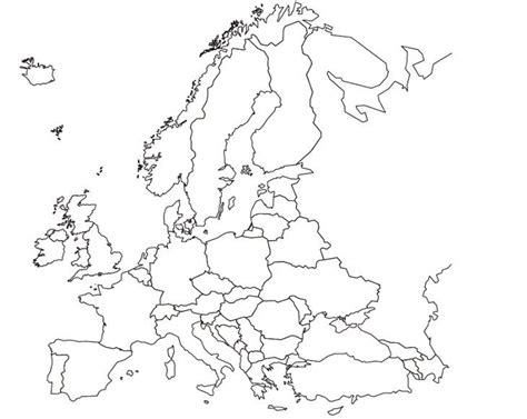 Slepá Mapa Evropy A4 Mapa European Map Reclaimed Wood Wall Panels Map