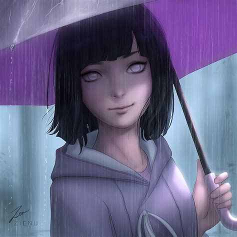 Hinata Hyuga In The Rain Picture Artist Zienu Naruto Waifu Clan Anime Pics And Digital Art