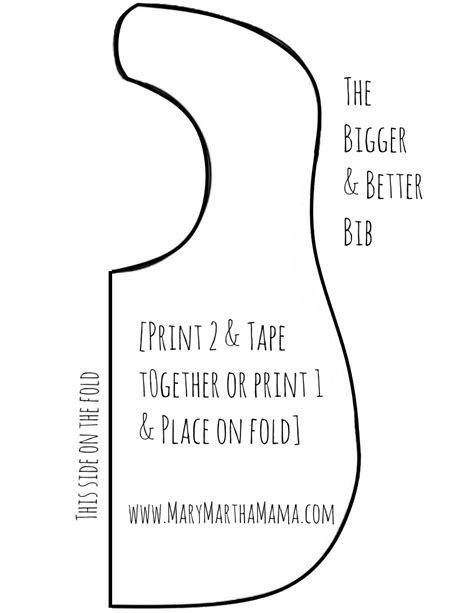 Baby Bib Pattern Tutorial Mary Martha Mama Free Printable Litlestuff