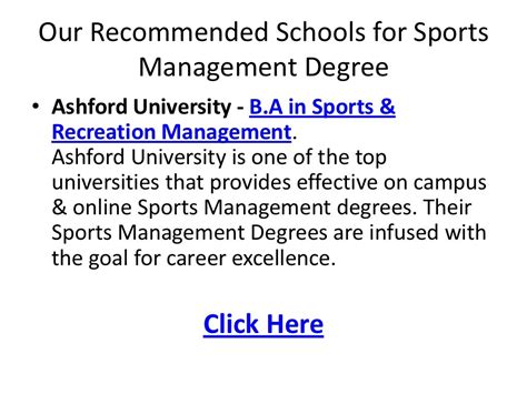 Sports Management Degree