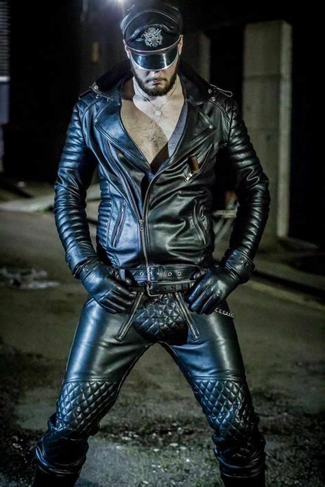 Police Men S Leather Gay Punk Kink Bluf Diamond Style Jacket And Trousers Pants Ebay