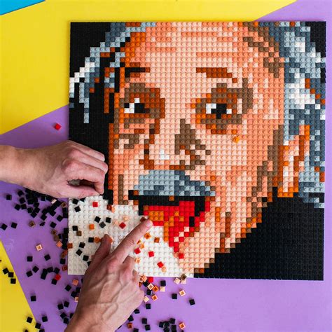 Lego Like Mosaic Portraits And Any Pictures By Selfiemosaic Albert