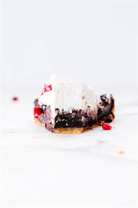 Chocolate Cherry And Pomegranate Torched Meringue Tart The Brick Kitchen