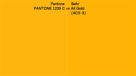 Pantone 1235 C Vs Behr All Gold 4c3 3 Side By Side Comparison