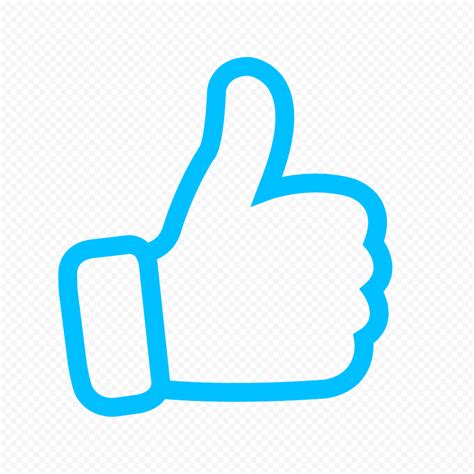 Hd Blue Thumbs Up Like Icon Png Citypng
