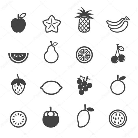 Fruit Vector Icons Stock Vector Image By ©tulpahn 54822747