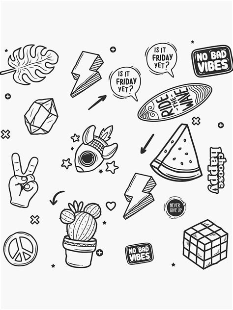 Black And White Sheets Black And White Stickers Tumblr Stickers Cute