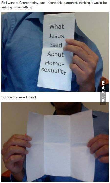 What Jesus Said About Homosexuality 9gag