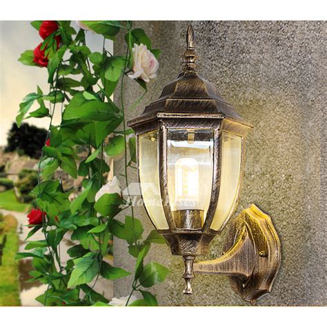 Exterior Wall Sconce Outdoor Decorative Lighting Glass Wrought Iron
