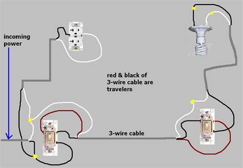 3 Way Switch Outlet Wiring 3 Way Switch Wiring Diagram Schematic