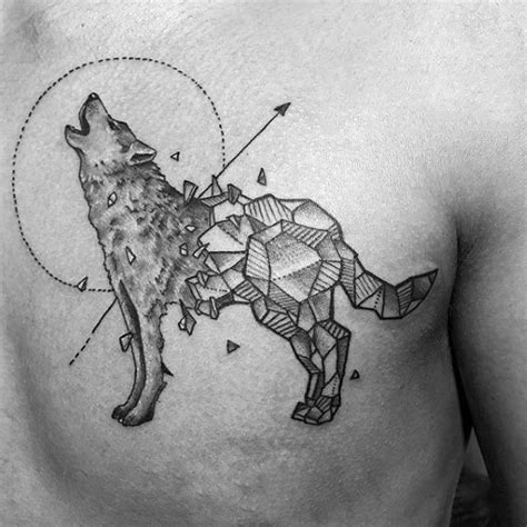 90 Cool Geometric Wolf Tattoo Designs For Men 2023 Guide