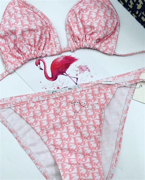 Dior Oblique Bikini Swimsuit Pink