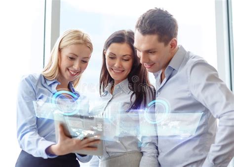 Business Team Working With Tablet Pc In Office Stock Photo Image Of