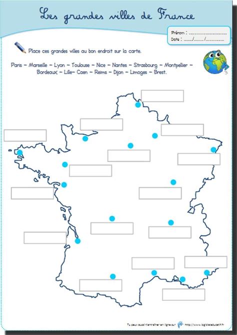 Carte Principales Villes De France Carte France Grandes Villes Et