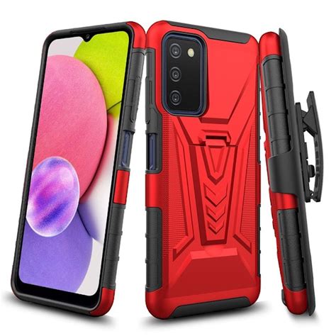 3 In 1 Advanced Armor Hybrid Case With Belt Clip Holster For Samsung