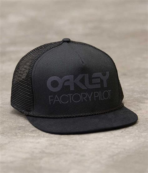 Oakley Factory Pilot Trucker Hat Mens Hats In Jet Black Buckle