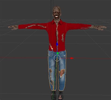 3d zombie human model