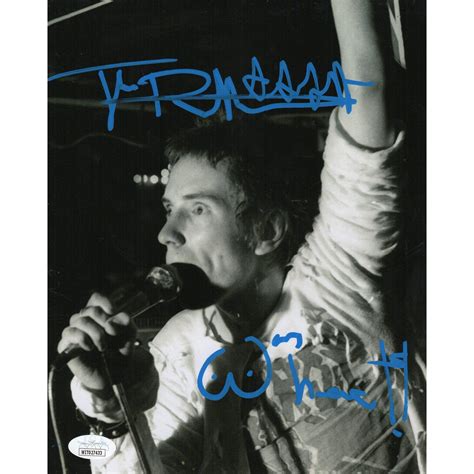 Johnny Rotten Autograph 8x10 Photo Sex Pistols Signed Jsa Coa Witness Zobie Productions