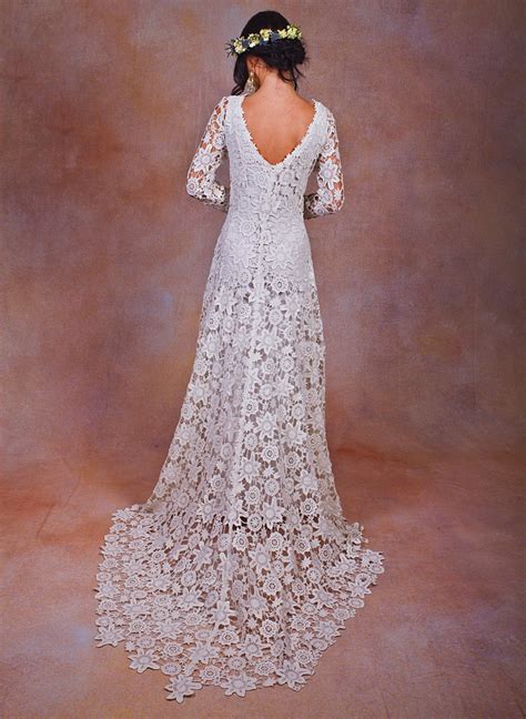 White Crochet Wedding Dress 25a5b1