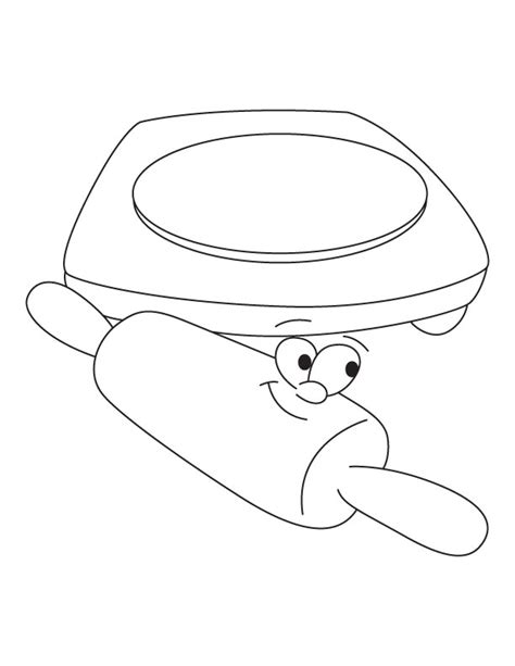 rolling pin coloring page coloring pages