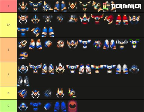 Mega Man X Corrupted Armor Pieces V10 Tier List Community Rankings Tiermaker