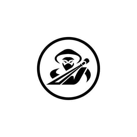 Premium Vector Ninja Warrior Icon Simple Black Ninja Head Logo