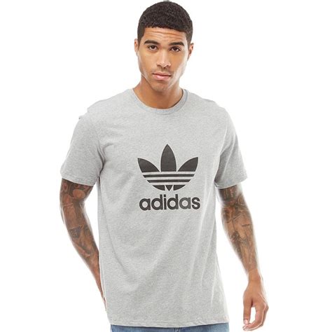 Buy Adidas Originals Mens Trefoil T Shirt Medium Grey Heather