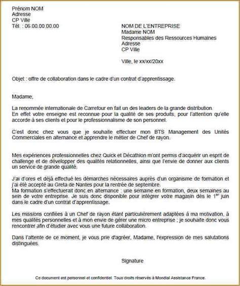 Exemple lettre de motivation alternance ressources humaines  laboitecv.fr