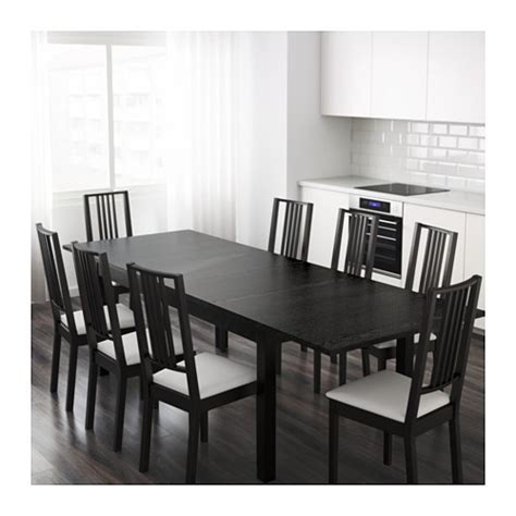 Ikea Bjursta Extendable Dining Table In Black Aptdeco