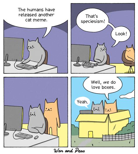 Cat Meme War And Peas Webcomic