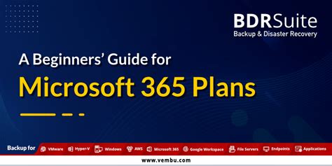 A Beginners Guide For Microsoft 365 Plans Formerly Office 365 Bdrsuite
