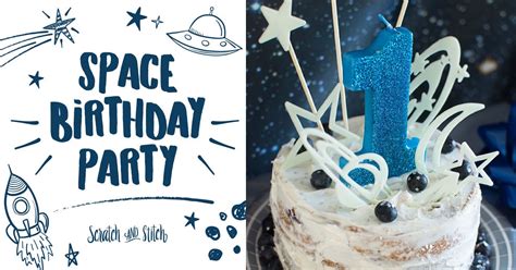 Complete The Dialogue Below Did You A Good Birthday - Space Birthday Party with Free Printables | Scratch and Stitch