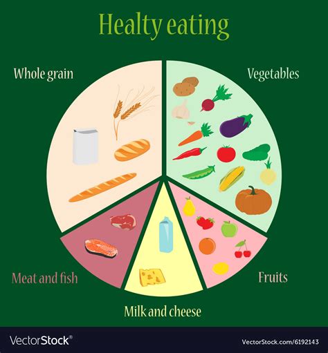 Healthy Eating Chart Royalty Free Vector Image
