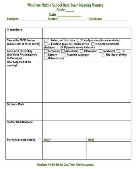 Free Meeting Minutes And Meeting Notes Templates Word Pdf