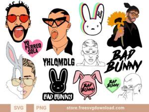 Bad Bunny logo SVG & PNG 2 - Free SVG Download