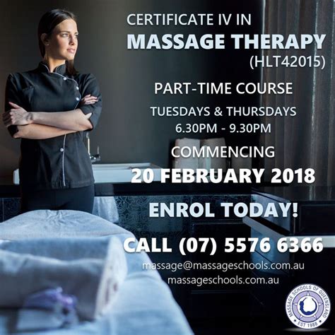 enrolments are now open for our certificate iv in massage therapy hlt42015 part time course