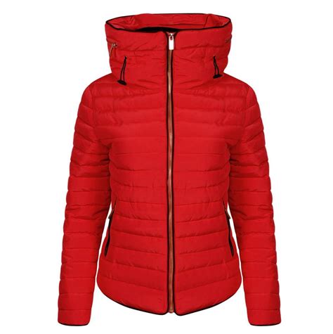 new womens ladies quilted padded puffer bubble fur collar warm thick jacket coat ebay