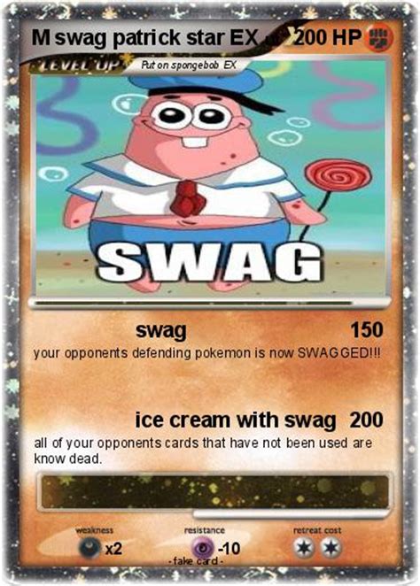 Pokémon M Swag Patrick Star Ex Swag My Pokemon Card