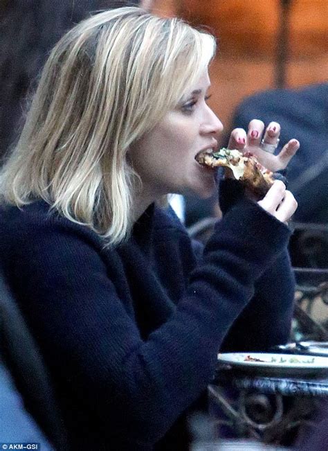 Reese Witherspoon Sips Rose Wine During Pizza Lunch Before Later Driving Off With Husband Jim